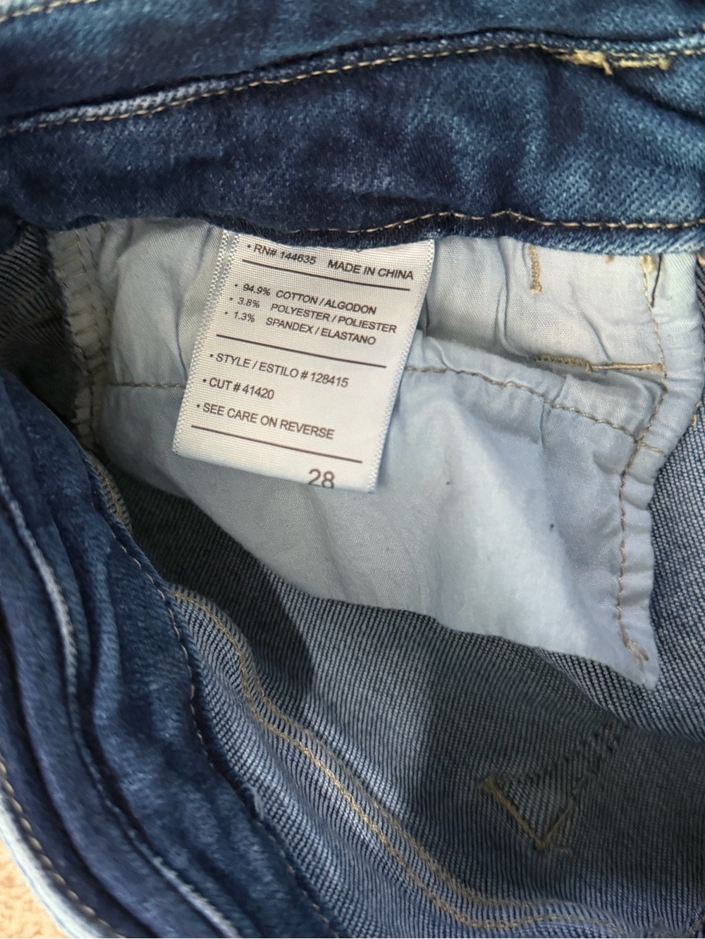 KanCan Distressed Button-Fly Denim Shorts - Blue - Picture 3 of 5